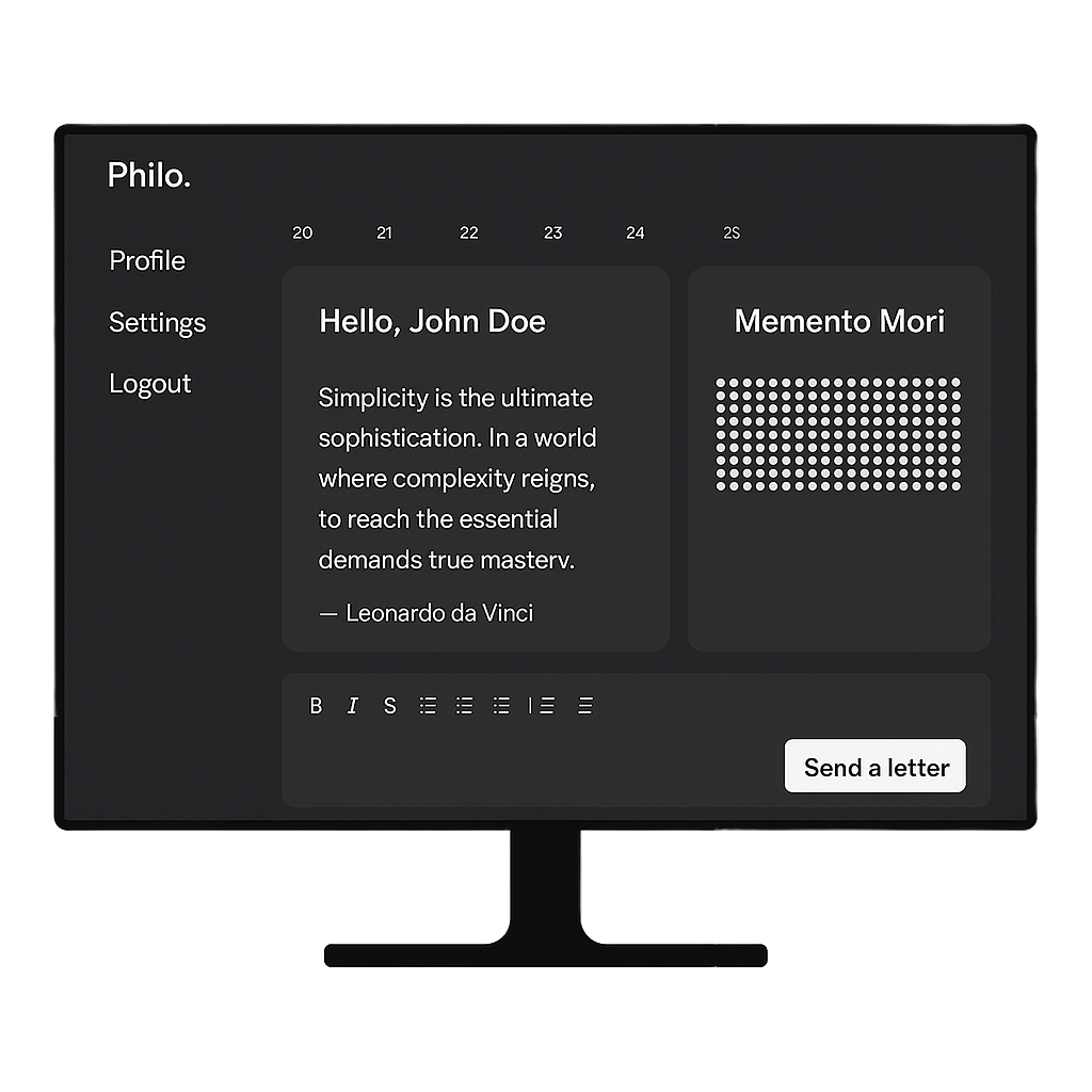 Journal app screenshot